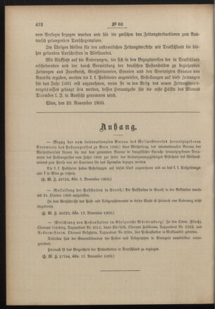 Post- und Telegraphen-Verordnungsblatt für das Verwaltungsgebiet des K.-K. Handelsministeriums 19001122 Seite: 2