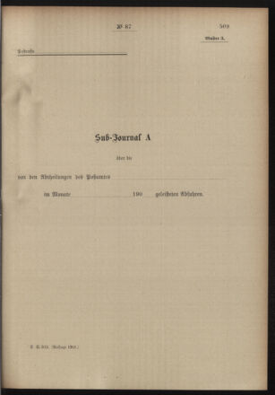 Post- und Telegraphen-Verordnungsblatt für das Verwaltungsgebiet des K.-K. Handelsministeriums 19001124 Seite: 15