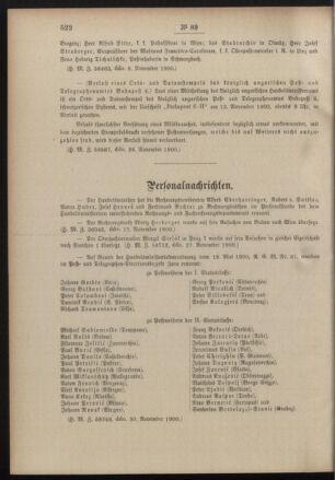 Post- und Telegraphen-Verordnungsblatt für das Verwaltungsgebiet des K.-K. Handelsministeriums 19001203 Seite: 6