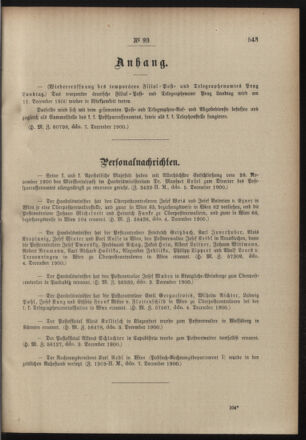 Post- und Telegraphen-Verordnungsblatt für das Verwaltungsgebiet des K.-K. Handelsministeriums 19001213 Seite: 3