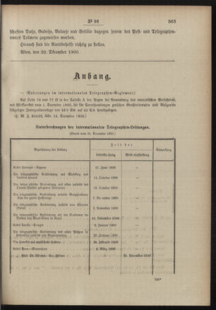 Post- und Telegraphen-Verordnungsblatt für das Verwaltungsgebiet des K.-K. Handelsministeriums 19001227 Seite: 3