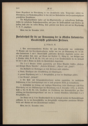 Post- und Telegraphen-Verordnungsblatt für das Verwaltungsgebiet des K.-K. Handelsministeriums 19001229 Seite: 2