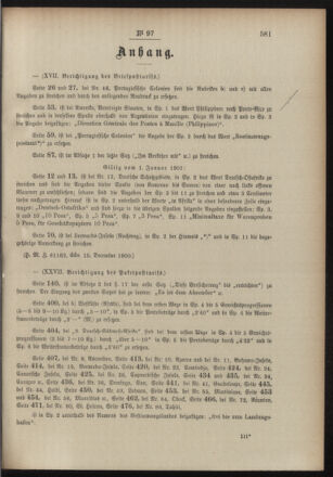 Post- und Telegraphen-Verordnungsblatt für das Verwaltungsgebiet des K.-K. Handelsministeriums 19001229 Seite: 3