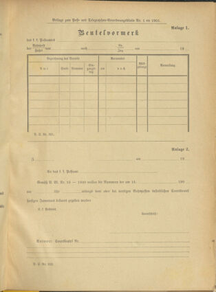 Post- und Telegraphen-Verordnungsblatt für das Verwaltungsgebiet des K.-K. Handelsministeriums 19010105 Seite: 5