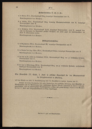 Post- und Telegraphen-Verordnungsblatt für das Verwaltungsgebiet des K.-K. Handelsministeriums 19010123 Seite: 6