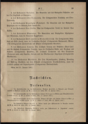 Post- und Telegraphen-Verordnungsblatt für das Verwaltungsgebiet des K.-K. Handelsministeriums 19010126 Seite: 3