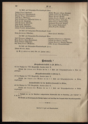 Post- und Telegraphen-Verordnungsblatt für das Verwaltungsgebiet des K.-K. Handelsministeriums 19010209 Seite: 4