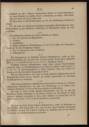 Post- und Telegraphen-Verordnungsblatt für das Verwaltungsgebiet des K.-K. Handelsministeriums 19010211 Seite: 3