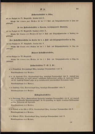 Post- und Telegraphen-Verordnungsblatt für das Verwaltungsgebiet des K.-K. Handelsministeriums 19010213 Seite: 3