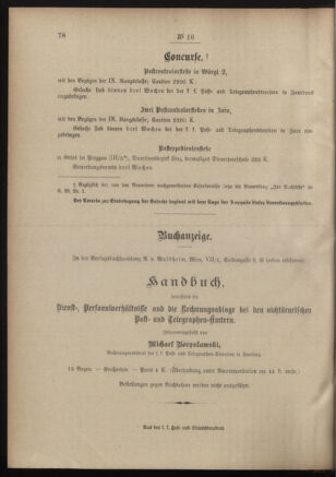 Post- und Telegraphen-Verordnungsblatt für das Verwaltungsgebiet des K.-K. Handelsministeriums 19010219 Seite: 4