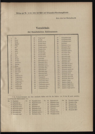 Post- und Telegraphen-Verordnungsblatt für das Verwaltungsgebiet des K.-K. Handelsministeriums 19010219 Seite: 5