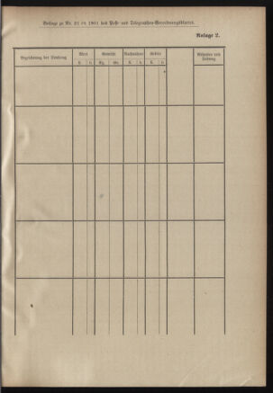 Post- und Telegraphen-Verordnungsblatt für das Verwaltungsgebiet des K.-K. Handelsministeriums 19010302 Seite: 7