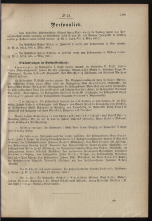 Post- und Telegraphen-Verordnungsblatt für das Verwaltungsgebiet des K.-K. Handelsministeriums 19010309 Seite: 3