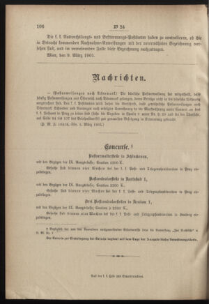 Post- und Telegraphen-Verordnungsblatt für das Verwaltungsgebiet des K.-K. Handelsministeriums 19010312 Seite: 2