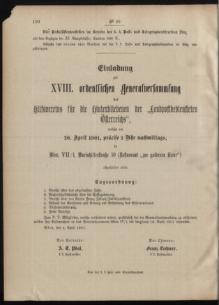 Post- und Telegraphen-Verordnungsblatt für das Verwaltungsgebiet des K.-K. Handelsministeriums 19010414 Seite: 2