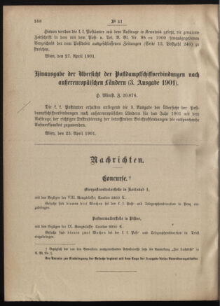 Post- und Telegraphen-Verordnungsblatt für das Verwaltungsgebiet des K.-K. Handelsministeriums 19010430 Seite: 2