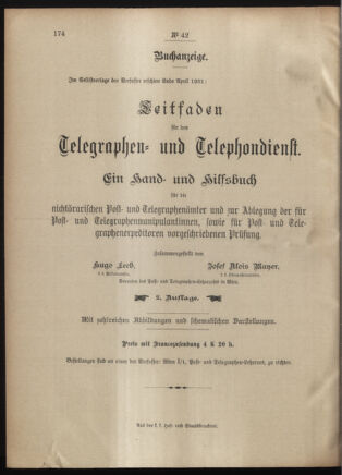 Post- und Telegraphen-Verordnungsblatt für das Verwaltungsgebiet des K.-K. Handelsministeriums 19010502 Seite: 4