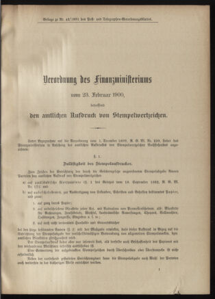 Post- und Telegraphen-Verordnungsblatt für das Verwaltungsgebiet des K.-K. Handelsministeriums 19010504 Seite: 5