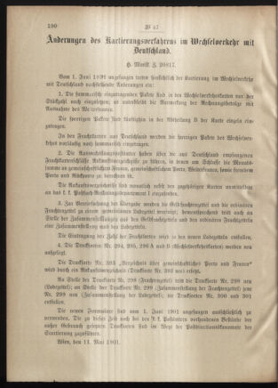 Post- und Telegraphen-Verordnungsblatt für das Verwaltungsgebiet des K.-K. Handelsministeriums 19010517 Seite: 2