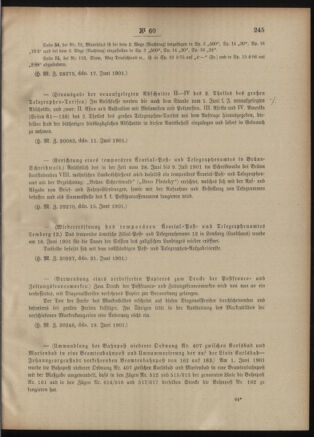 Post- und Telegraphen-Verordnungsblatt für das Verwaltungsgebiet des K.-K. Handelsministeriums 19010627 Seite: 3