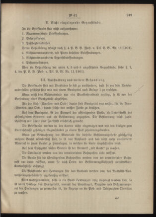 Post- und Telegraphen-Verordnungsblatt für das Verwaltungsgebiet des K.-K. Handelsministeriums 19010701 Seite: 3