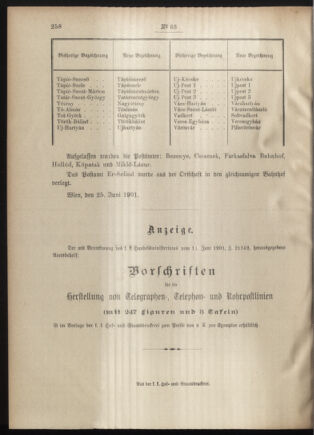 Post- und Telegraphen-Verordnungsblatt für das Verwaltungsgebiet des K.-K. Handelsministeriums 19010704 Seite: 4