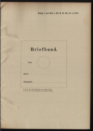 Post- und Telegraphen-Verordnungsblatt für das Verwaltungsgebiet des K.-K. Handelsministeriums 19010719 Seite: 11