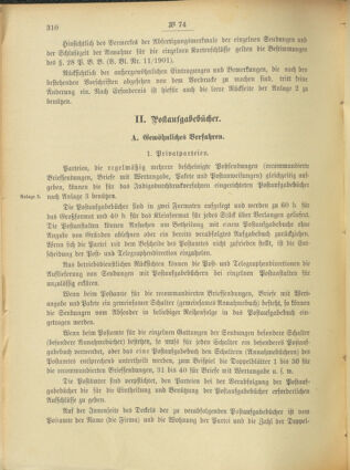 Post- und Telegraphen-Verordnungsblatt für das Verwaltungsgebiet des K.-K. Handelsministeriums 19010724 Seite: 4