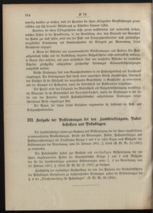 Post- und Telegraphen-Verordnungsblatt für das Verwaltungsgebiet des K.-K. Handelsministeriums 19010724 Seite: 8