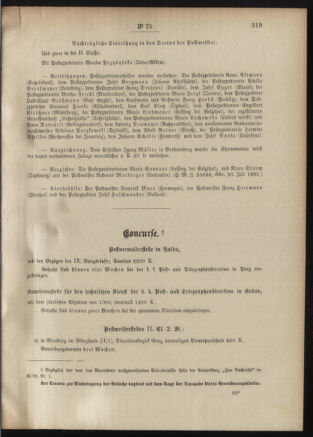 Post- und Telegraphen-Verordnungsblatt für das Verwaltungsgebiet des K.-K. Handelsministeriums 19010727 Seite: 3