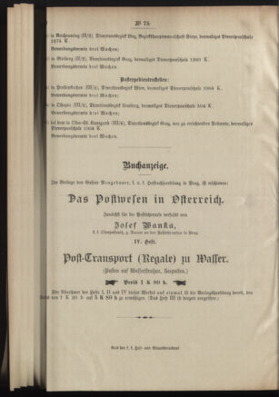 Post- und Telegraphen-Verordnungsblatt für das Verwaltungsgebiet des K.-K. Handelsministeriums 19010727 Seite: 4