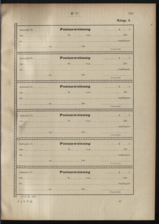 Post- und Telegraphen-Verordnungsblatt für das Verwaltungsgebiet des K.-K. Handelsministeriums 19010802 Seite: 17