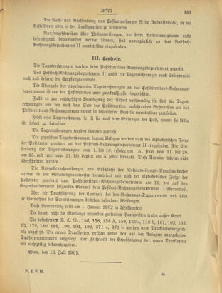 Post- und Telegraphen-Verordnungsblatt für das Verwaltungsgebiet des K.-K. Handelsministeriums 19010802 Seite: 9