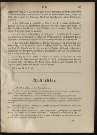 Post- und Telegraphen-Verordnungsblatt für das Verwaltungsgebiet des K.-K. Handelsministeriums 19010803 Seite: 3