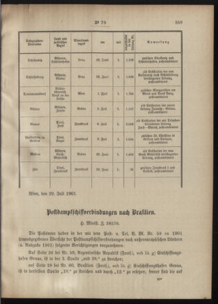 Post- und Telegraphen-Verordnungsblatt für das Verwaltungsgebiet des K.-K. Handelsministeriums 19010806 Seite: 3