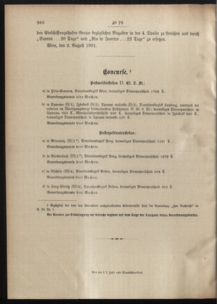 Post- und Telegraphen-Verordnungsblatt für das Verwaltungsgebiet des K.-K. Handelsministeriums 19010806 Seite: 4