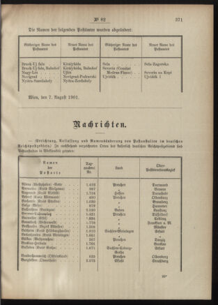 Post- und Telegraphen-Verordnungsblatt für das Verwaltungsgebiet des K.-K. Handelsministeriums 19010813 Seite: 3