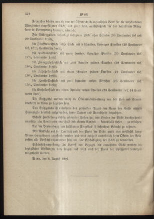 Post- und Telegraphen-Verordnungsblatt für das Verwaltungsgebiet des K.-K. Handelsministeriums 19010814 Seite: 2