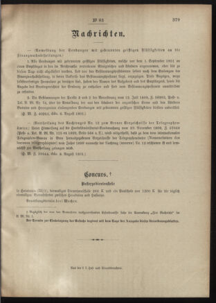 Post- und Telegraphen-Verordnungsblatt für das Verwaltungsgebiet des K.-K. Handelsministeriums 19010814 Seite: 3