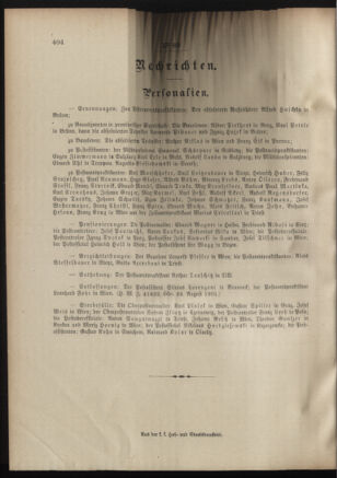 Post- und Telegraphen-Verordnungsblatt für das Verwaltungsgebiet des K.-K. Handelsministeriums 19010830 Seite: 6