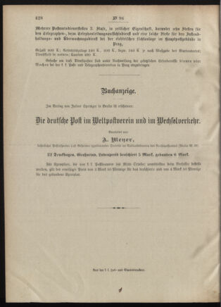 Post- und Telegraphen-Verordnungsblatt für das Verwaltungsgebiet des K.-K. Handelsministeriums 19010924 Seite: 4