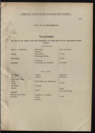 Post- und Telegraphen-Verordnungsblatt für das Verwaltungsgebiet des K.-K. Handelsministeriums 19011008 Seite: 15