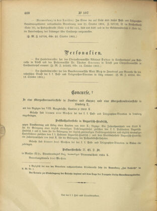 Post- und Telegraphen-Verordnungsblatt für das Verwaltungsgebiet des K.-K. Handelsministeriums 19011023 Seite: 4