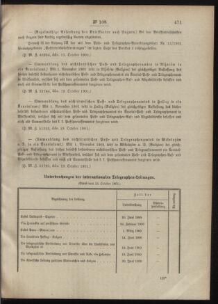 Post- und Telegraphen-Verordnungsblatt für das Verwaltungsgebiet des K.-K. Handelsministeriums 19011026 Seite: 3