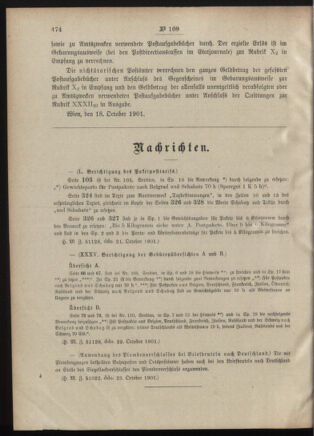 Post- und Telegraphen-Verordnungsblatt für das Verwaltungsgebiet des K.-K. Handelsministeriums 19011029 Seite: 2