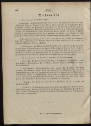 Post- und Telegraphen-Verordnungsblatt für das Verwaltungsgebiet des K.-K. Handelsministeriums 19011031 Seite: 4