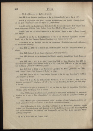 Post- und Telegraphen-Verordnungsblatt für das Verwaltungsgebiet des K.-K. Handelsministeriums 19011108 Seite: 2