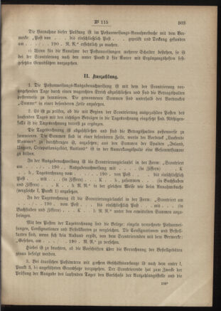 Post- und Telegraphen-Verordnungsblatt für das Verwaltungsgebiet des K.-K. Handelsministeriums 19011109 Seite: 3