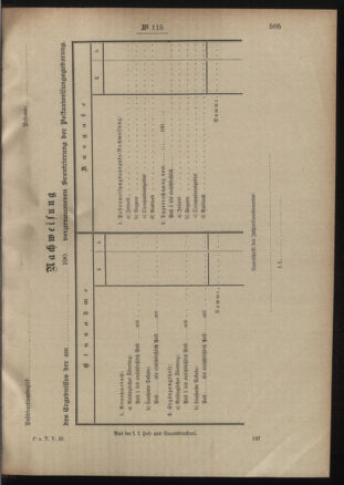 Post- und Telegraphen-Verordnungsblatt für das Verwaltungsgebiet des K.-K. Handelsministeriums 19011109 Seite: 5