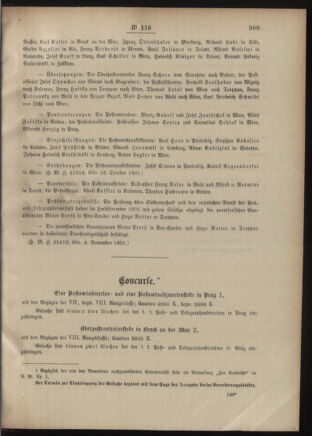 Post- und Telegraphen-Verordnungsblatt für das Verwaltungsgebiet des K.-K. Handelsministeriums 19011116 Seite: 3